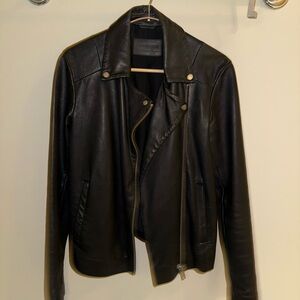 All Saints Classic Black Leather Jacket
